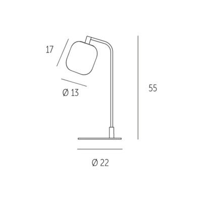 Casablanca Casablanca Murea stolní lampa, zahnutý stojan