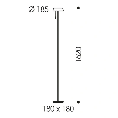 Oligo OLIGO Glance LED stojací lampa červená matná