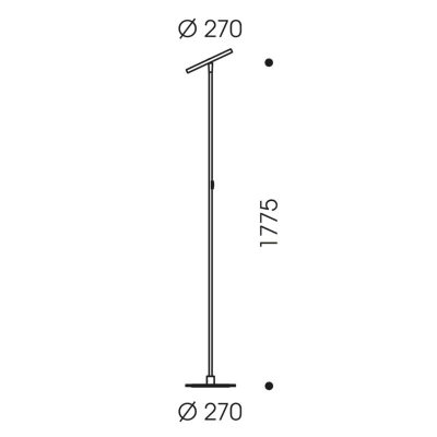 Oligo OLIGO Decent Max LED stojací lampa hliník