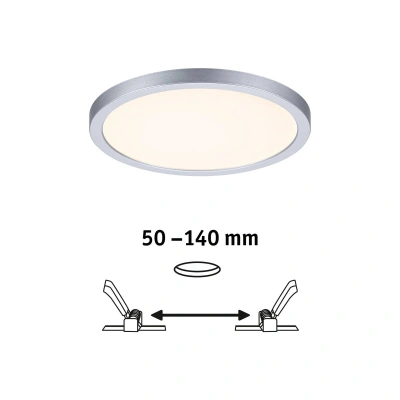 Paulmann Paulmann LED panel Areo 3 000K kulatý chrom 17,5cm