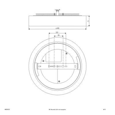 EVN Stropní svítidlo Sauro LED, Ø 40 cm, bílé