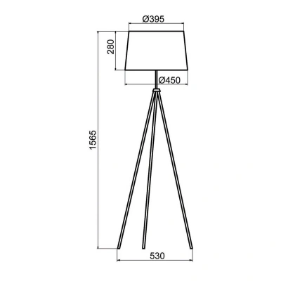 Aluminor Aluminor Tropic stojací lampa bílá, kabel červený