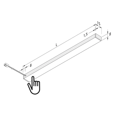 Hera LED osvětlení pod skříňku Top-Stick FMT, 3 000K, 120 cm