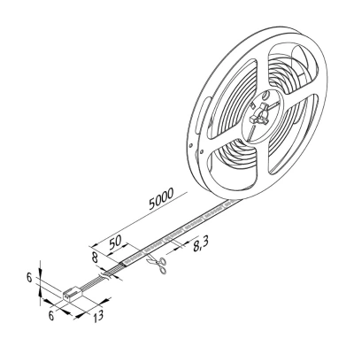 Hera LED páska Basic-Tape S, IP54, 3 000K, délka 500 cm