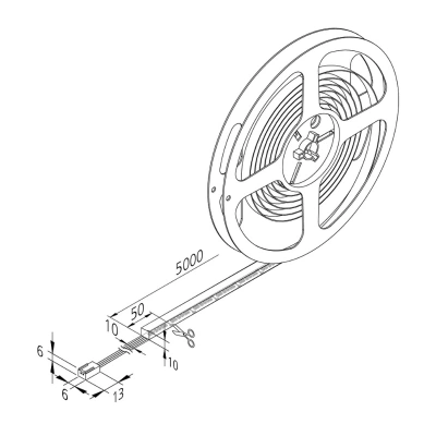 Hera LED páska Basic-Tape F, IP54, 4 000K, délka 500 cm