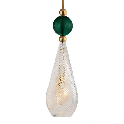 EBB & FLOW EBB & FLOW Smykke L gold crystal swirl ivy green