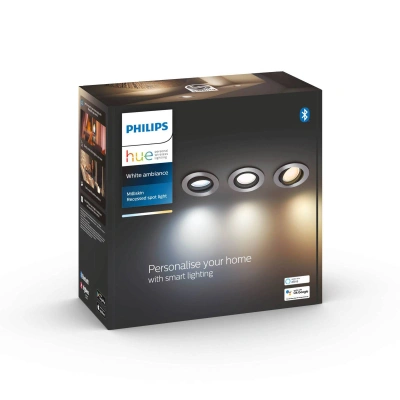 Philips Hue Philips Hue Milliskin LED bodové 3ks kulatý hliník