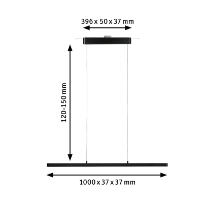 Paulmann Závěsné svítidlo Paulmann URail Lento LED, matná černá