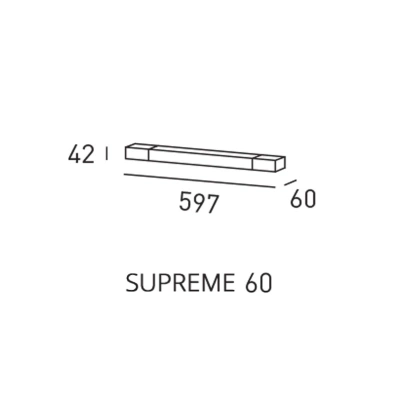 Egger Licht Nástěnné svítidlo Egger Supreme LED, nerezová ocel, 60 cm