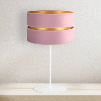 Euluna Stolní lampa Golden Duo výška 50 cm růžová/zlatá