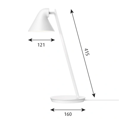 Louis Poulsen Louis Poulsen NJP Mini LED stolní lampa bílá