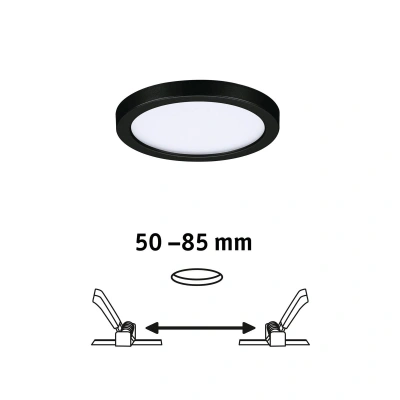 Paulmann Paulmann Areo LED panel kulatý černý 3000K Ø11,8cm