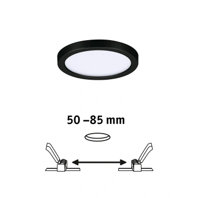 Paulmann Paulmann Areo LED panel kulatý černý 4000K Ø11,8cm