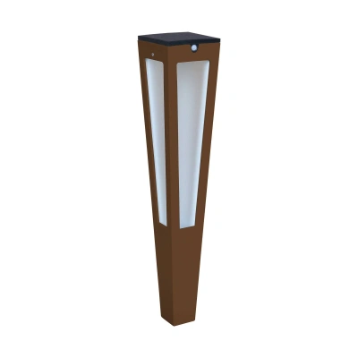 Les Jardins LED solární pochodeň Tinka, senzor, 62 cm, corten