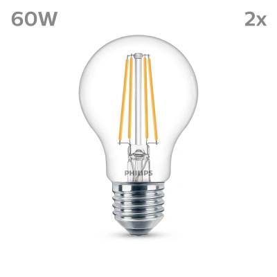 Philips Philips LED žárovka E27 7W 850lm 4 000K čirá 2ks