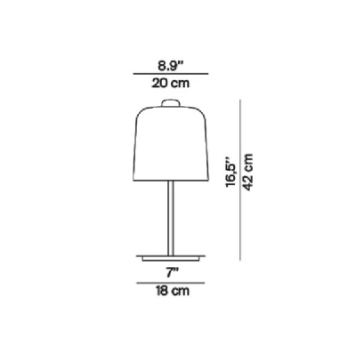 Luceplan Luceplan Zile stolní lampa černá matná, 42 cm