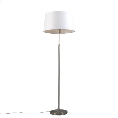 Stojací lampa ocelová s odstínem bílá 45 cm nastavitelná - Parte