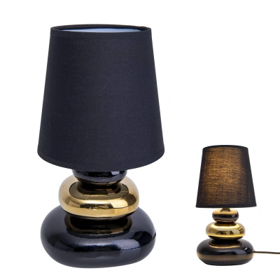 Näve Stolní lampa Stoney, keramika a textil