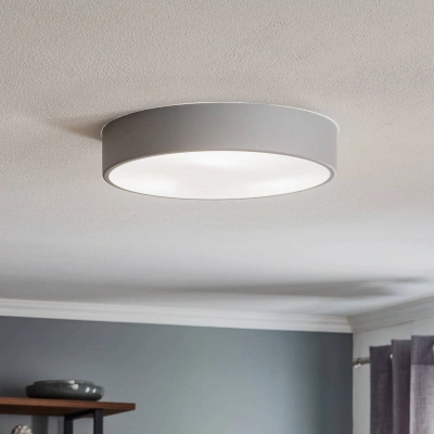 TEMAR LIGHTING Stropní světlo Cleo 400, IP54, Ø 40 cm šedá