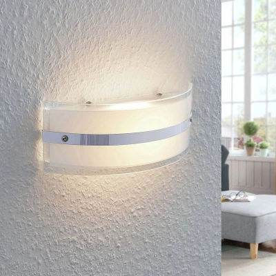 Lindby Skleněné nástěnné světlo Zinka s LED, 25 cm