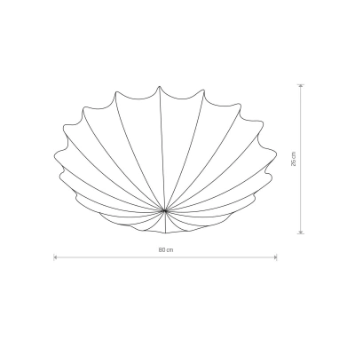 Euluna Stropní svítidlo Form z textilu, Ø 80 cm