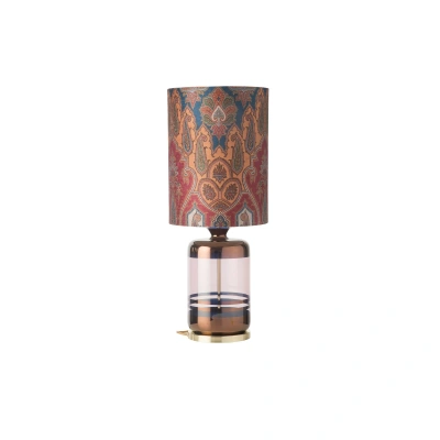 EBB & FLOW EBB & FLOW Pillar stolní lampa, Brocade blue/red