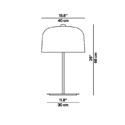 Luceplan Luceplan Zile Stolní lampa šedá, výška 66 cm