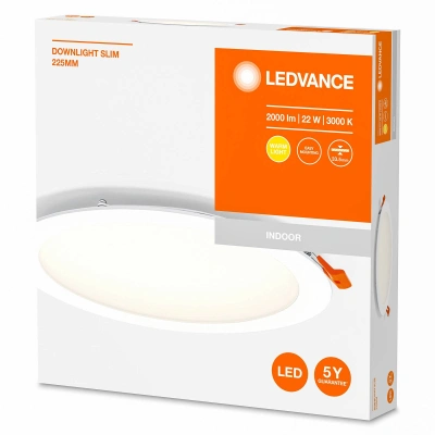 LEDVANCE LEDVANCE Recess Slim LED vestavné svítidlo Ø22cm 3000K