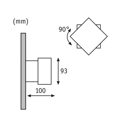 Paulmann Venkovní nástěnné svítidlo Paulmann Cybo LED, 2 700 K, 10x10 cm, bílé