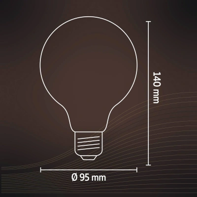 Calex Calex E27 G95 3,8W LED filament flex 821 zlatá dim