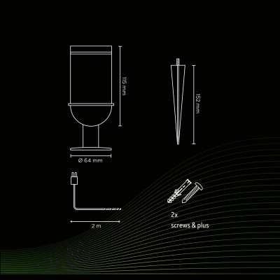 Calex Calex Smart Outdoor Gardenspot, CCT, RGB, sada 2ks