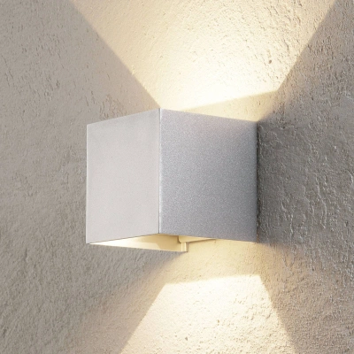 Orion LED venkovní nástěnné Cube up/down 10cm hliník