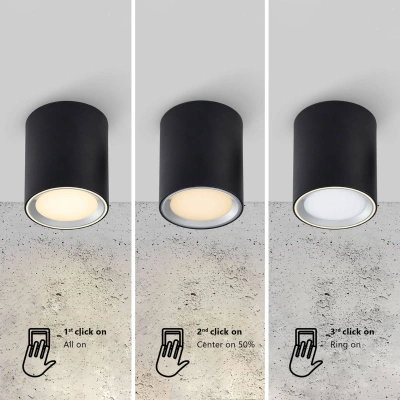 Nordlux LED downlight Fallon long 3-step-dim černá/ocel