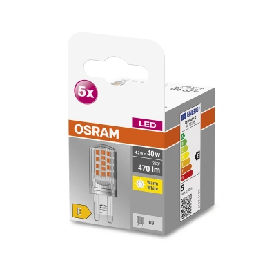 OSRAM OSRAM Base PIN LED kolík žárovka G9 4,2W 470lm 5ks