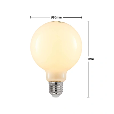 Arcchio LED žárovka E27 8W 2 700K G95 globe dim opál 2ks