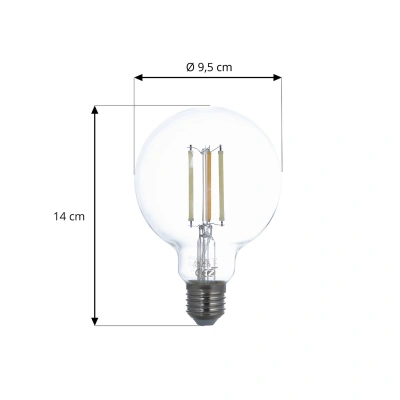 LUUMR LUUMR Smart LED žárovka E27 G95 7W ZigBee Tuya čirá 2ks