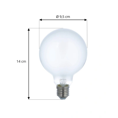 LUUMR LUUMR Smart LED žárovka sada 3 žárovek E27 G95 7W matná Tuya