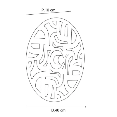 MARKET SET MARKET SET Labyrinthe nástěnné světlo, Ø40cm černá