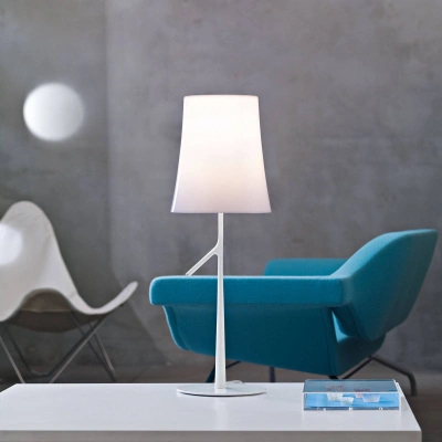 Foscarini Foscarini Birdie piccola LED stolní lampa bílá tlumená