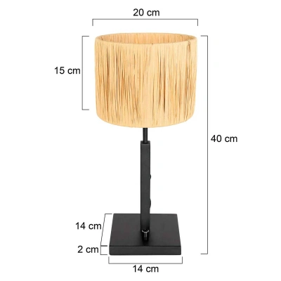 Steinhauer Stolní lampa Stang 3708ZW, přírodní proutí