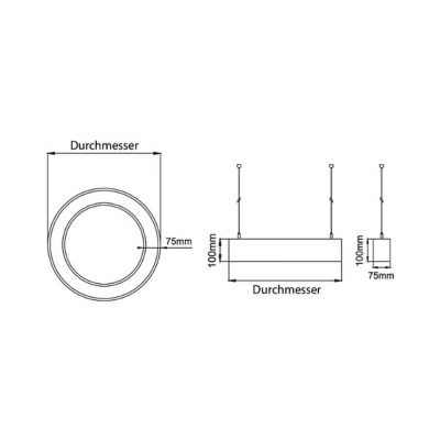 BRUMBERG BRUMBERG Biro Circle Ring10 direct 60cm zapnuto/vypnuto černá 4000K