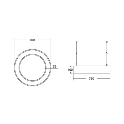 BRUMBERG BRUMBERG Biro Circle Ring10 direct Ø 75 cm DALI stříbrná 840