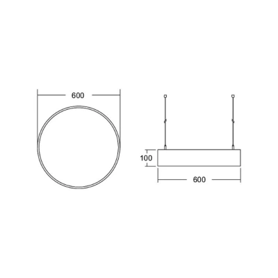 BRUMBERG BRUMBERG Biro Circle10 závěsné svítidlo Ø 60 cm direct DALI white 840