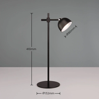 Reality Leuchten Nabíjecí stolní lampa Maxima LED, černá, výška 41 cm, plastová