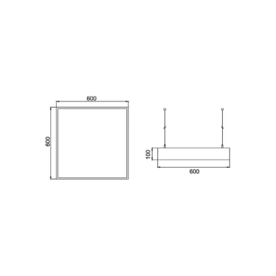 BRUMBERG BRUMBERG LED závěsné svítidlo Biro Square on/off, stříbrná, 4 000K