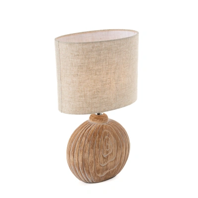 Moderne tafellamp hout 39 cm incl. LED - Djo