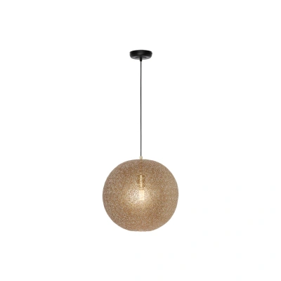 Freelight Závěsná lampa Oronero/Oro, Ø 50 cm, zlatá barva, kov