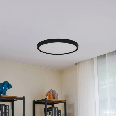 Lindby Stropní svítidlo Lindby Smart LED Pravin, Ø 50 cm, CCT, černé