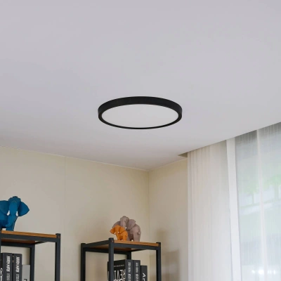 Lindby Lindby Smart LED stropní svítidlo Pravin, Ø 40 cm, CCT, černé