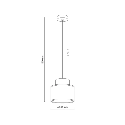 TK Lighting Závěsné svítidlo Duo, jutové stínidlo, petrolejová/přírodně hnědá, Ø 20 cm